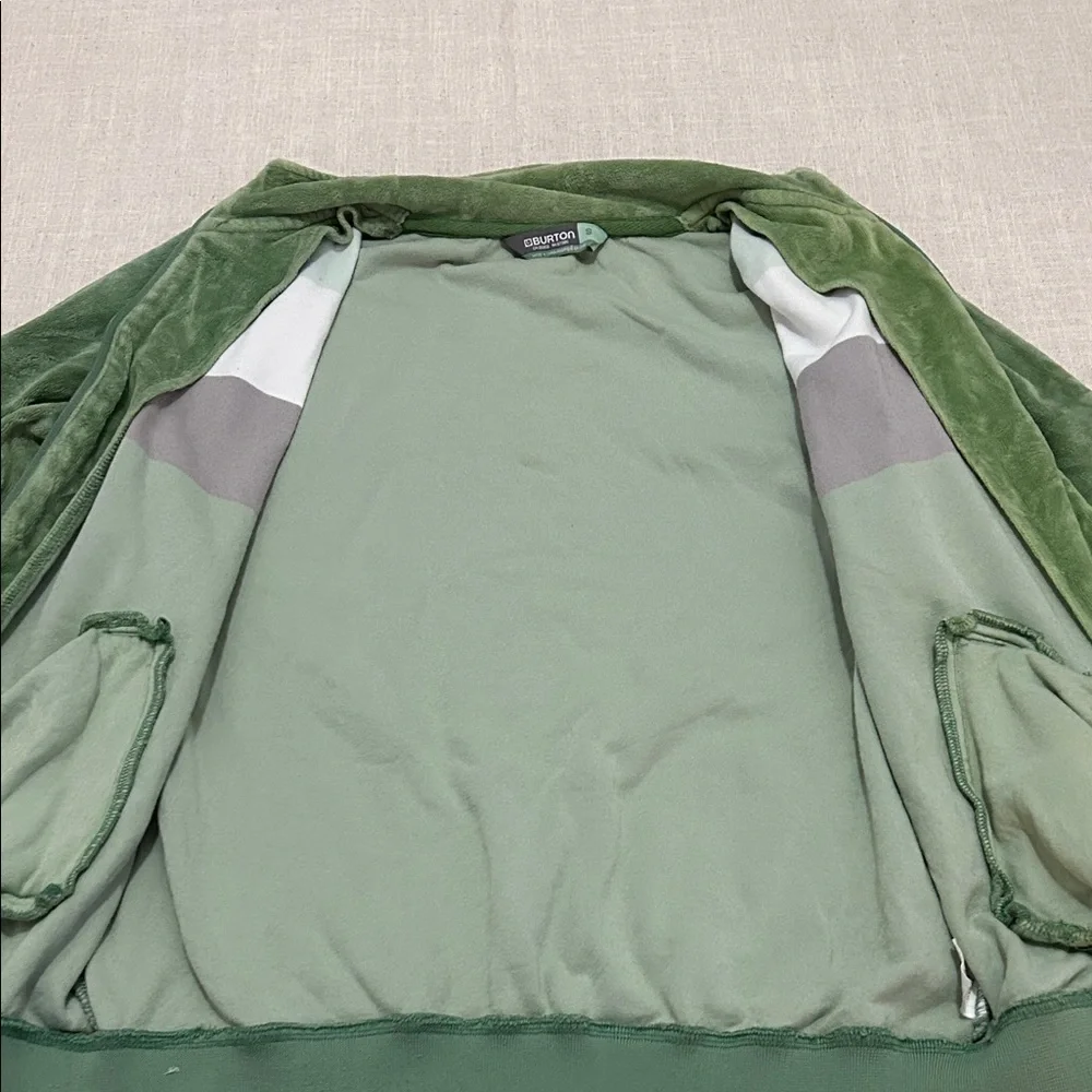 Burton Jacket Men’s Green Velour Full-Zip Retro Outdoor Snow - Picture 8 of 10